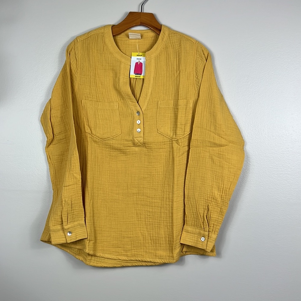 Mote Tunic Long Sleeve Gauze Top